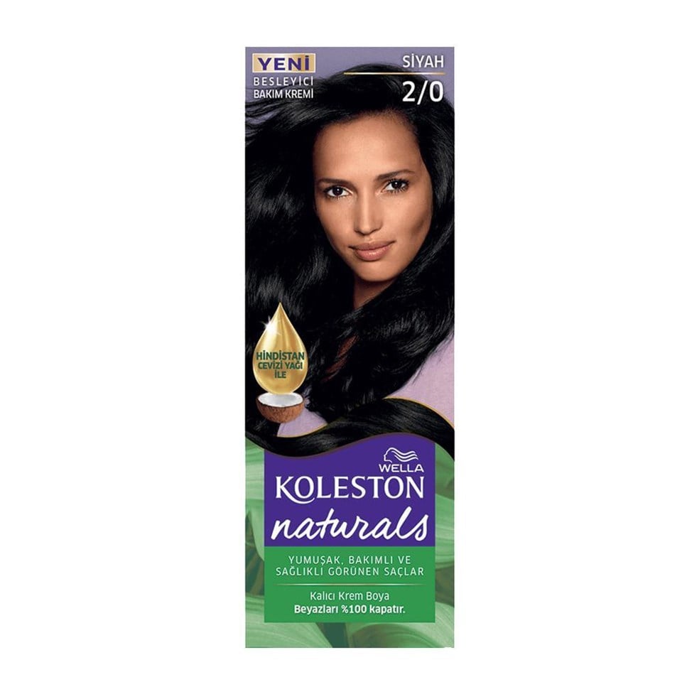 KOLESTON NATURALS SAÇ BOYASI SİYAH 2,0