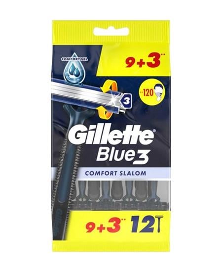 Kullan At Tıraş BıçaklarıGİLLETTEGİLLETTE BLUE 3 COMFORT SLALOM KULLAN AT TIRAŞ BIÇAĞI 9+3 ADET