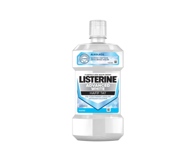 LİSTERİNELİSTERİNE  ADVANCED WHİTE NANE AROMALI AĞIZ BAKIM SUYU 500 ML