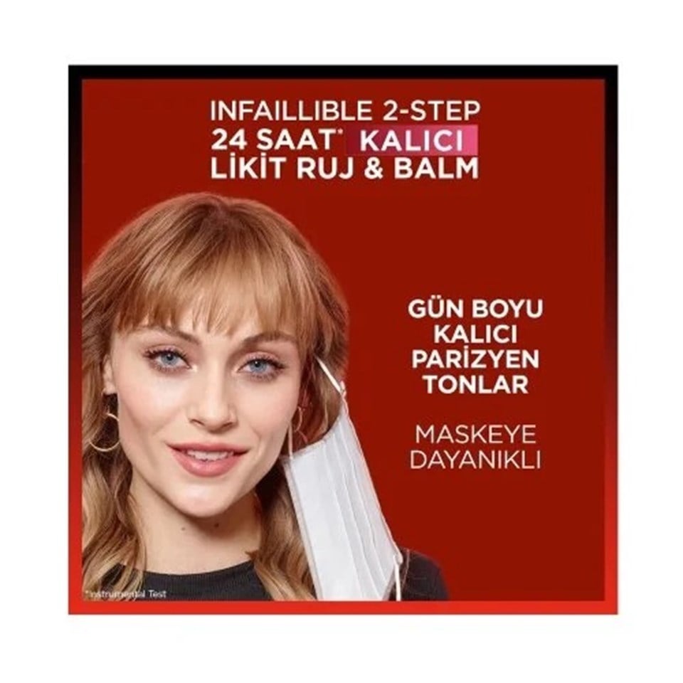 L'ORÉAL PARIS INFAILLIBLE 2-STEP 24 SAAT KALICI LIKIT RUJ & BALM - 801 TOUJOURS TOFFEE