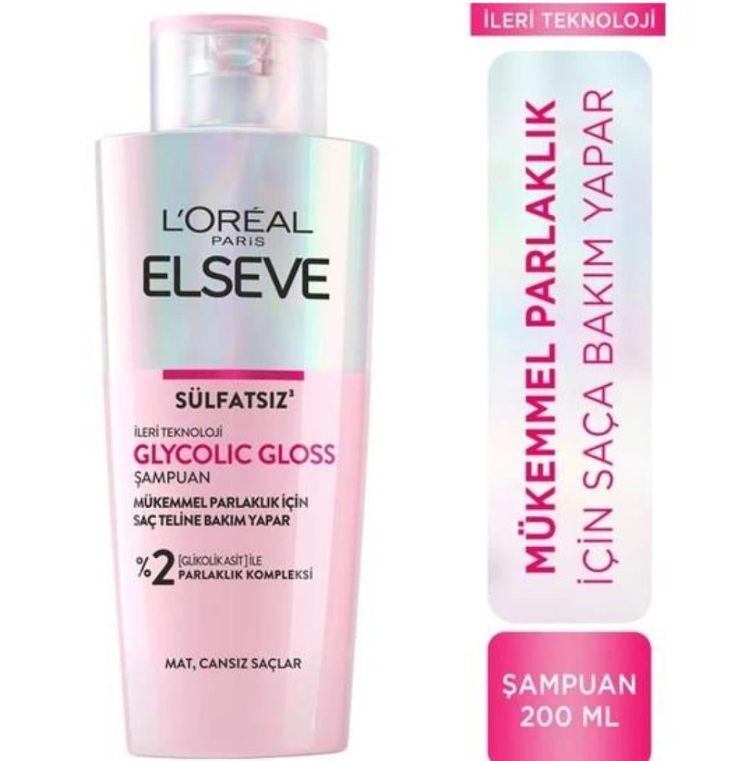 LOREAL ELSEVELOREAL PARİS  ELSEVE GLYCOLİC GLOSS ŞAMPUAN 200 ML