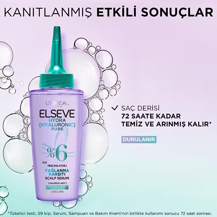 LOREAL ELSEVELOREAL PARİS ELSEVE HYDRA [HYALURONİC] PURE SALİSİLİK ASİT İÇEREN YAĞLANMA KARŞITI PEELİNG ETKİLİ SAÇ DERİSİ SERUMU 102ML