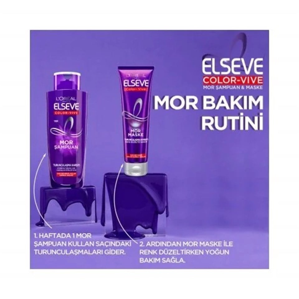 L'OREAL PARİS ELSEVE TURUNCULAŞMA KARŞITI MOR MASKE 150 ML