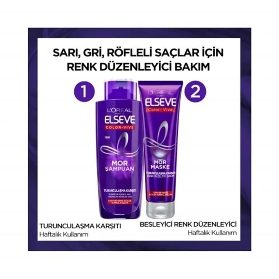 L'OREAL PARİS ELSEVE TURUNCULAŞMA KARŞITI MOR MASKE 150 ML