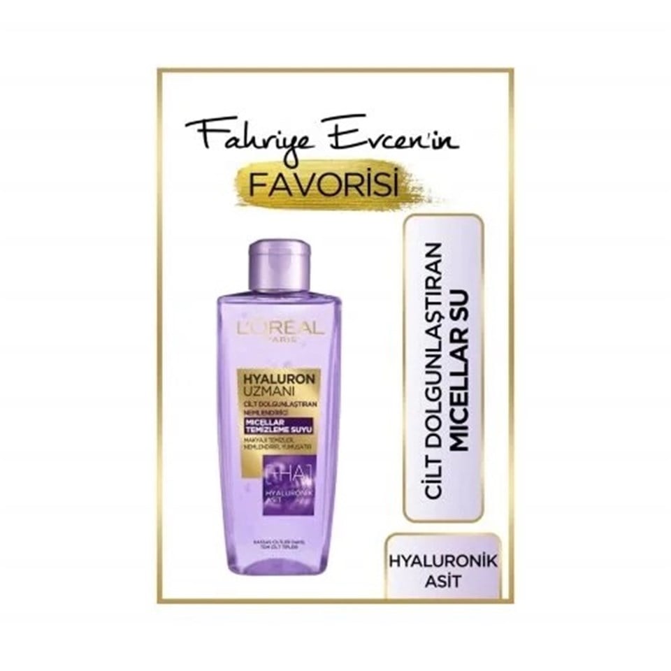 L'OREAL PARİS HYALURON UZMANI MAKYAJ TEMİZLEME SUYU MİCELLAR 200 ML