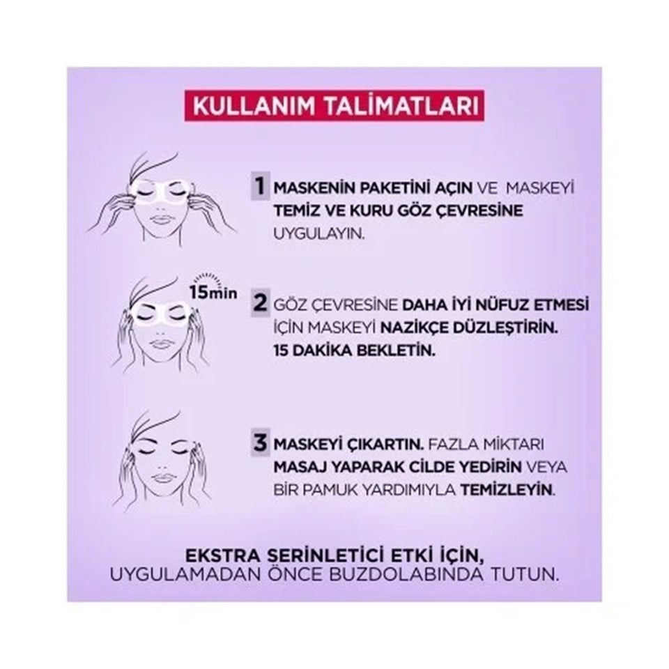 LOREAL PARİS HYALURONİK ASİT SERİNLETİCİ GÖZ SERUM-MASKESİ