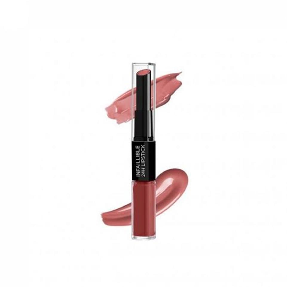 LOREAL PARIS INFAILLIBLE 2-STEP 24 SAAT KALICI LIKIT RUJ & BALM - 802 FOREVER FRANÇAISE