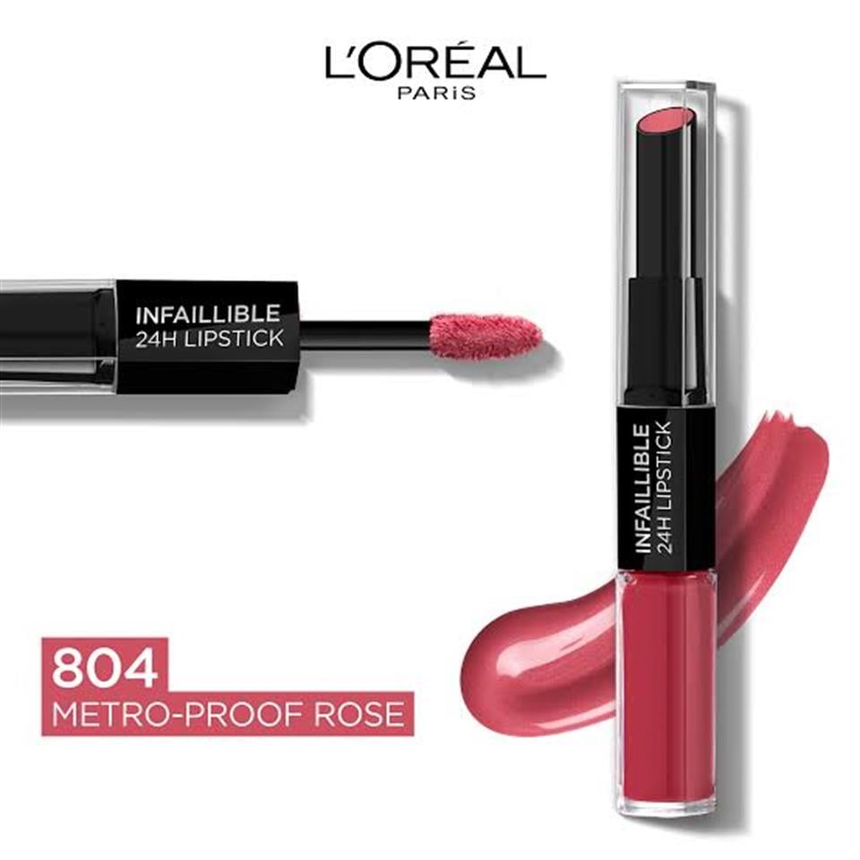 LOREAL PARIS INFAILLIBLE 2-STEP 24 SAAT KALICI LIKIT RUJ & BALM - 802 FOREVER FRANÇAISE