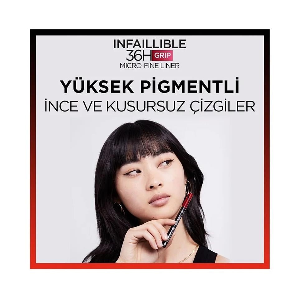 LOREAL PARİS İNFALLİBLE 36H GRİP MİCRO FİNE EYELİNER 02 SMOKEY EARTH