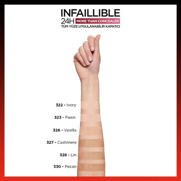 LOREAL PARİS MAKE-UPL'ORÉAL PARIS INFAILLIBLE 24H TÜM YÜZE UYGULANABILIR KAPATICI - 322 IVORY