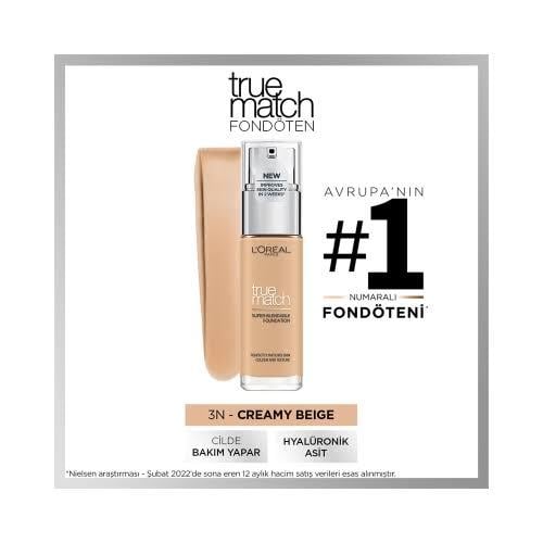 LOREAL PARİS MAKE-UPL'ORÉAL PARIS TRUE MATCHCILT BAKIM ETKILI FONDÖTEN 3N NEUTRAL UNDERTONE