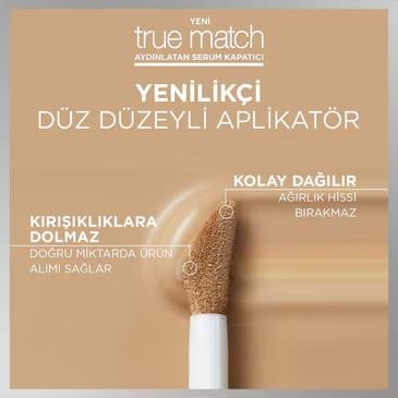 LOREAL PARİS MAKE-UPLOREAL PARİS TRUE MATCH AYDINLATAN SERUM KAPATICI 4D LİGHT MEDİUM