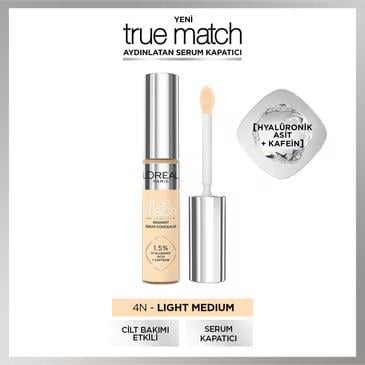 LOREAL PARİS MAKE-UPLOREAL PARİS TRUE MATCH AYDINLATAN SERUM KAPATICI 4N