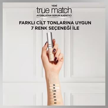 LOREAL PARİS MAKE-UPLOREAL PARİS TRUE MATCH AYDINLATAN SERUM KAPATICI 4D LİGHT MEDİUM