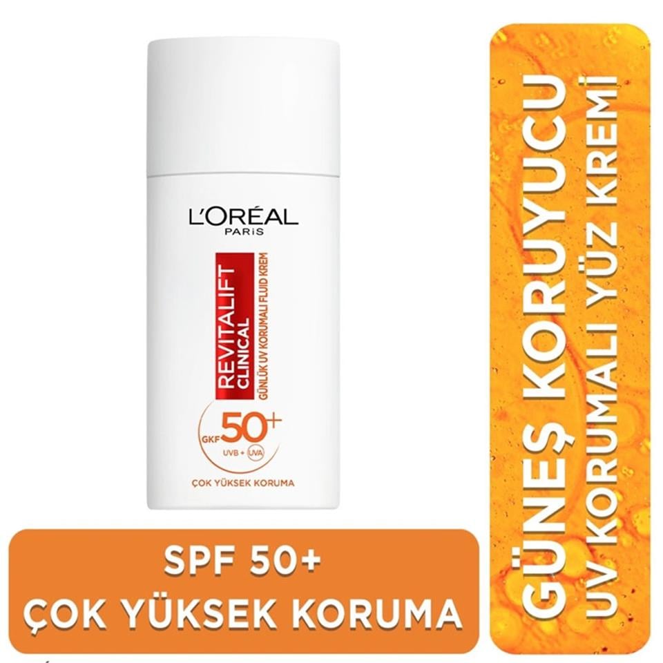 LOREAL PARİS REVİTALİFT CLİNİCAL SPF50+ GÜNLÜK YÜKSEK UV KORUMALI YÜZ GÜNEŞ KREMİ 50 ML