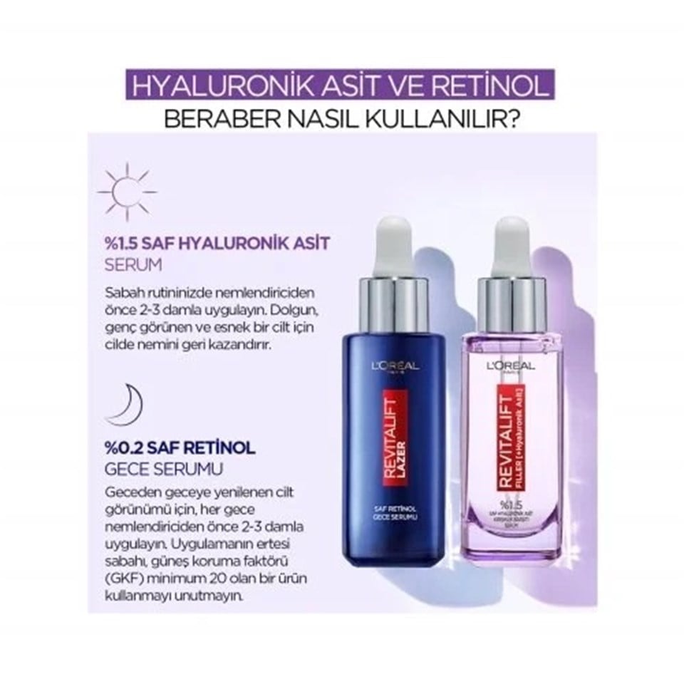 L'OREAL PARİS REVİTALİFT FİLLER HYALURONİC ANTİ-WRİNKLE SERUM 50ML 