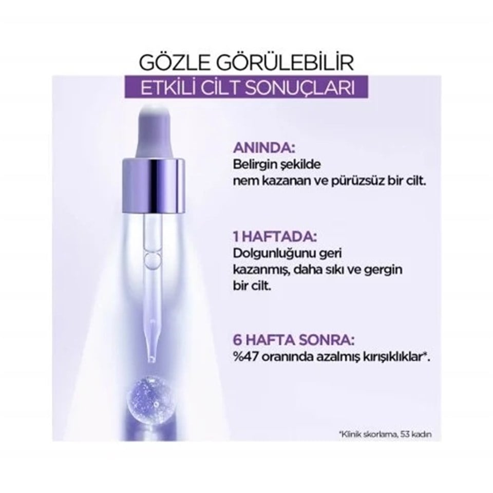 L'OREAL PARİS REVİTALİFT FİLLER HYALURONİC ANTİ-WRİNKLE SERUM 50ML 