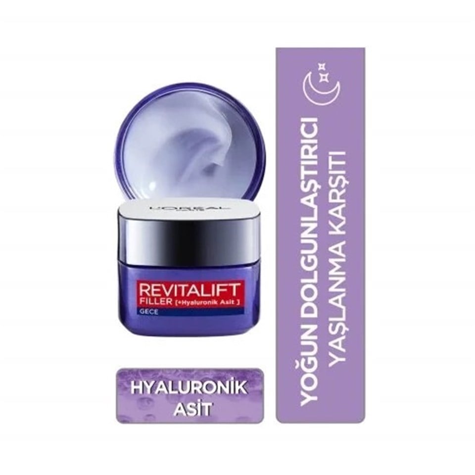 L'OREAL PARİS REVİTALİFT FİLLER YAŞLANMA KARŞITI GECE KREMİ 50 ML 