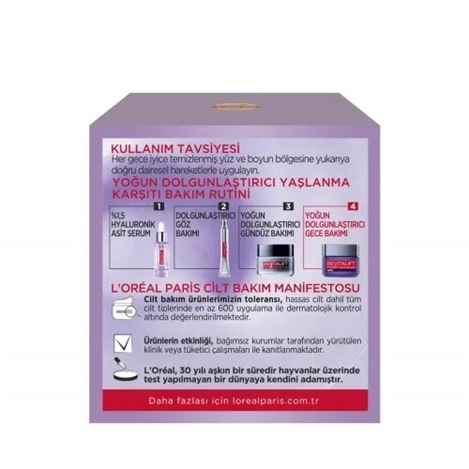 L'OREAL PARİS REVİTALİFT FİLLER YAŞLANMA KARŞITI GECE KREMİ 50 ML 