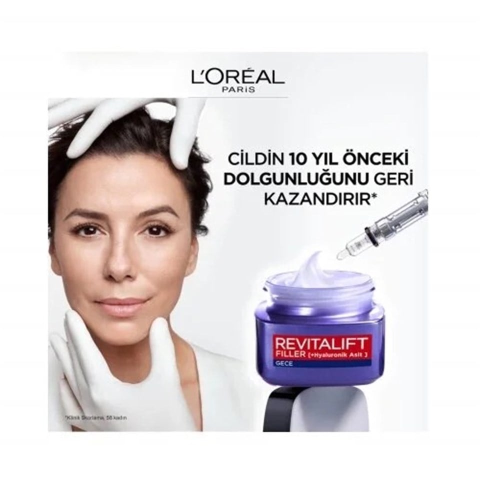L'OREAL PARİS REVİTALİFT FİLLER YAŞLANMA KARŞITI GECE KREMİ 50 ML 