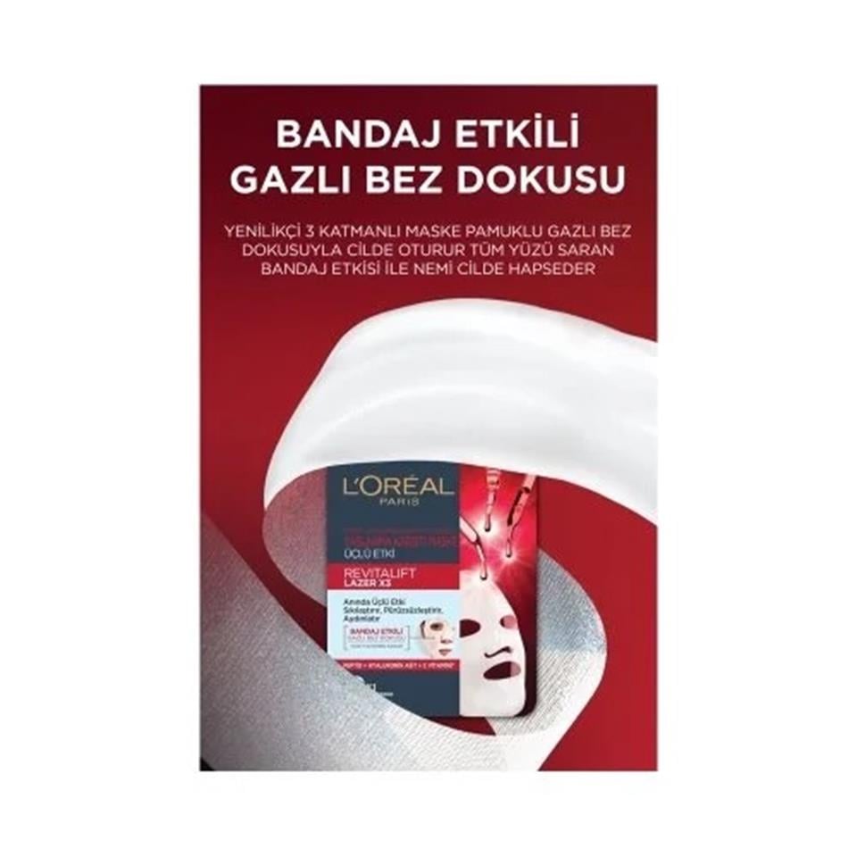 LOREAL PARİS REVİTALİFT LAZER X3 YOĞUN YAŞLANMA KARŞITI MASKE 28GR