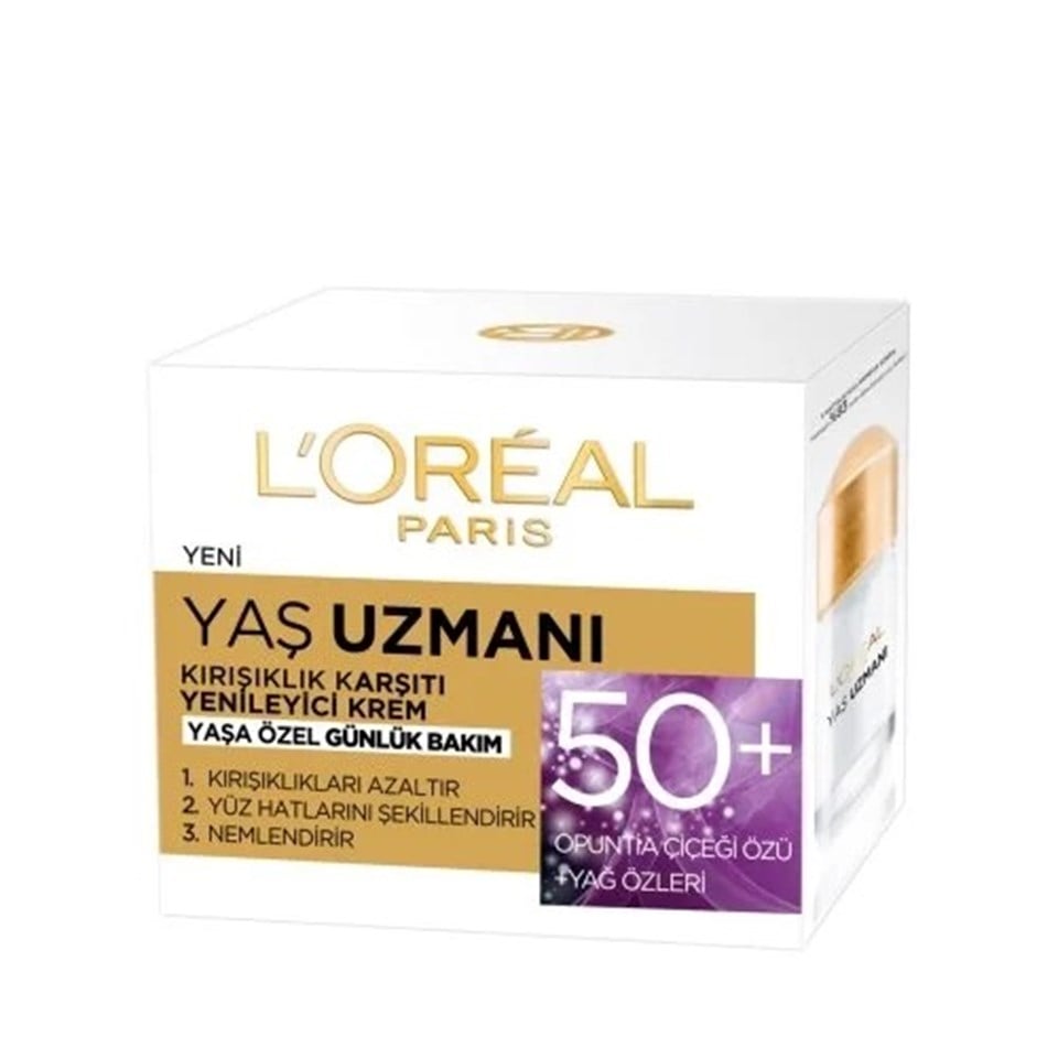 L'OREAL PARİS YAŞ UZMANI KIRIŞIKLIK KARŞITI YENİLEYİCİ KREM 50+ 50 ML