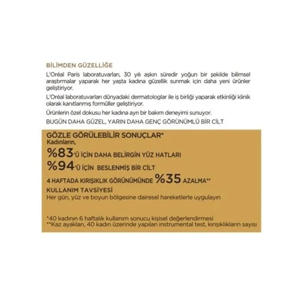L'OREAL PARİS YAŞ UZMANI KIRIŞIKLIK KARŞITI YENİLEYİCİ KREM 50+ 50 ML