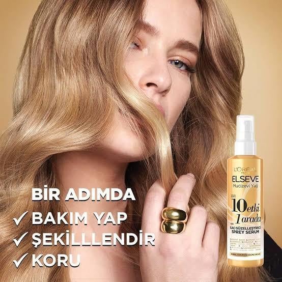 LOREAL PARİSLOREAL PARİS ELSEVE MUCİZEVİ YAĞ 10 ETKİ 1 ARADA SAÇ GÜZELLEŞTİRİCİ SPREY SERUM 150 ML