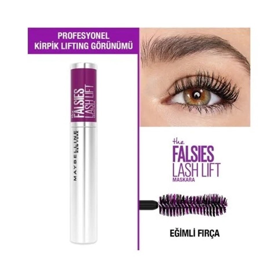 MAYBELLİNE NEW YORK FALSİES LASH LİFT MASKARA NO 01 BLACK