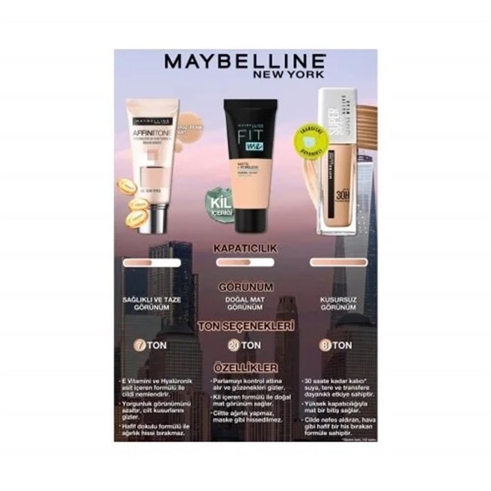 MAYBELLİNE NEW YORK FİT ME MATTE+PORELESS FONDÖTEN 115 NATURAL IVORY