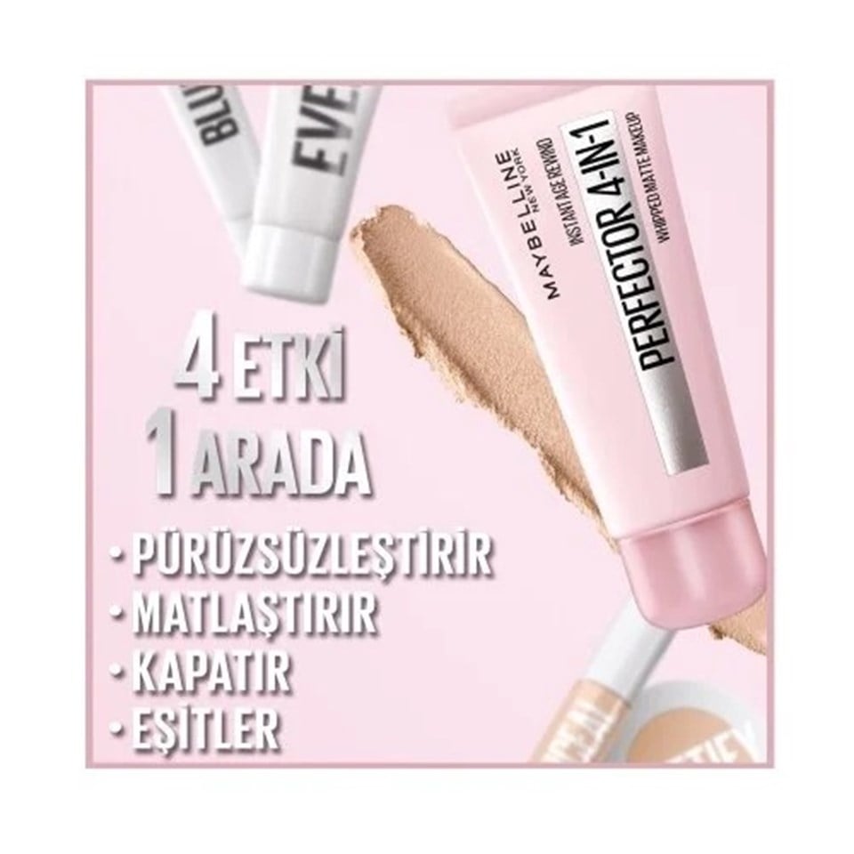 MAYBELLİNE NEW YORK PERFECTOR 4 İN 1 WHİPPED MAKE UP 01N LİGHT