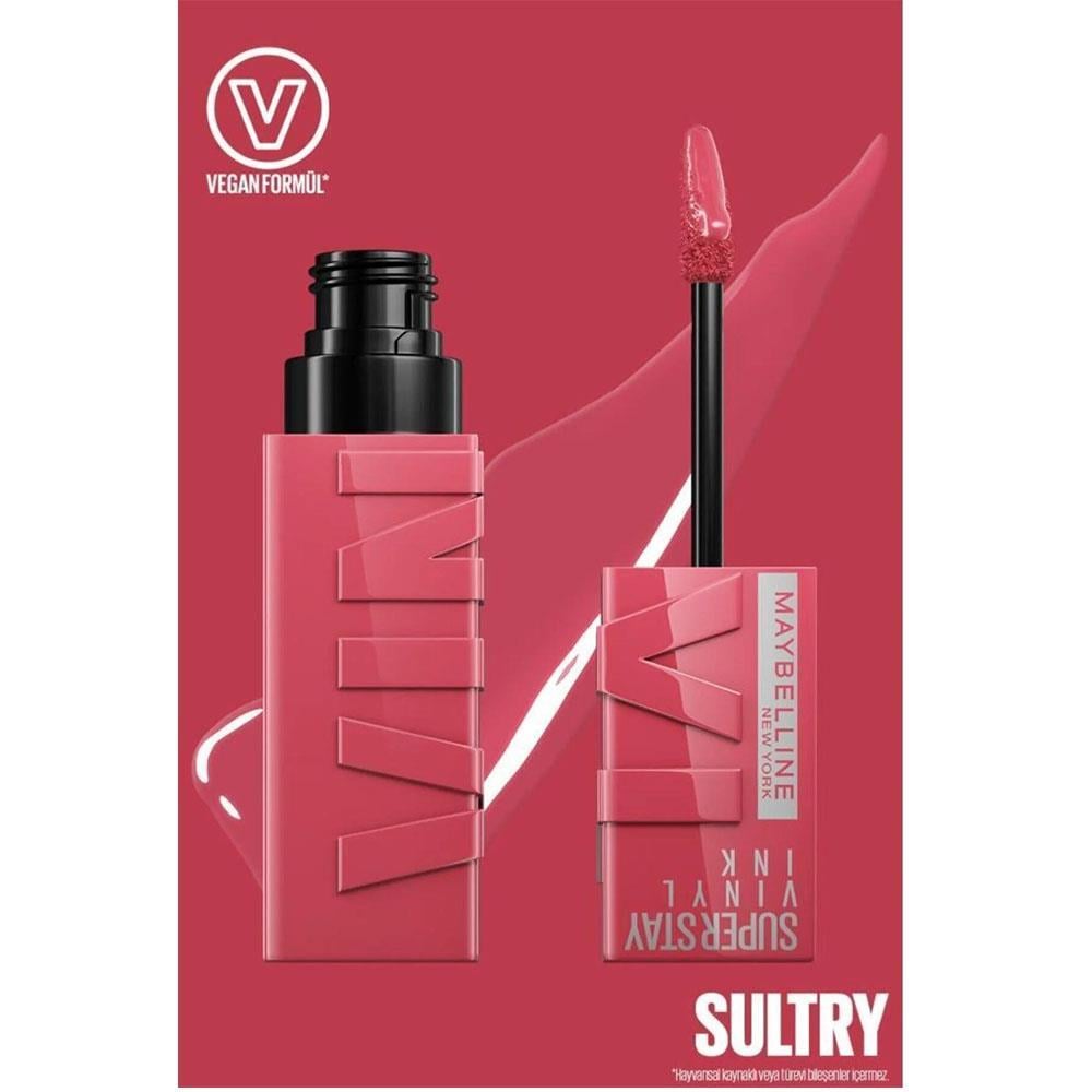 MAYBELLİNE NEW YORKMAYBELLİNE  SUPER STAY VİNYL INK UZUN SÜRE KALICI LİKİT PARLAK RUJ 160 SULTRY