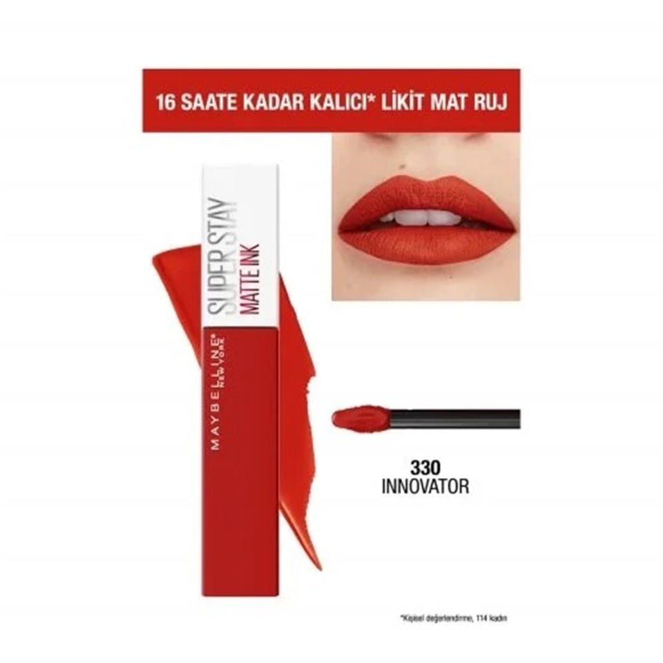 MAYBELLİNE SUPER STAY MATTE INK LİKİT MAT RUJ 330