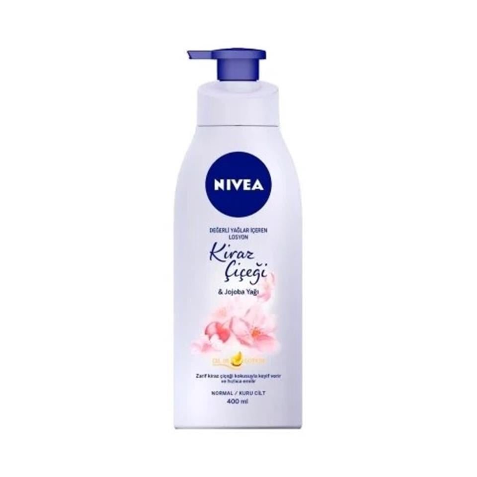 NİVEA DEĞERLİ YAĞLAR İÇEREN LOSYON KİRAZ ÇİÇEĞİ & JOJOBA YAĞI 400 ML
