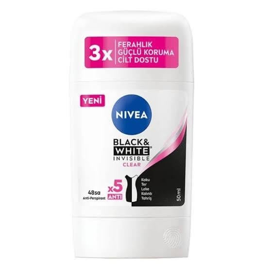 NİVEANİVEA BLACK & WHİTE INVİSİBLE CLEAR KADIN STİCK DEODORANT 50 ML