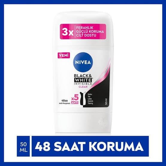 NİVEANİVEA BLACK & WHİTE INVİSİBLE CLEAR KADIN STİCK DEODORANT 50 ML
