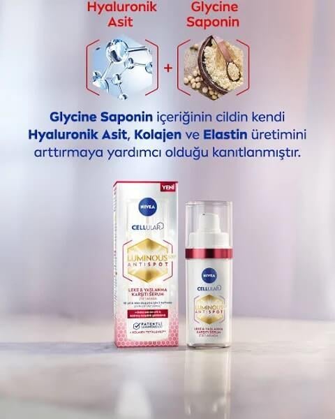 NİVEANİVEA YÜZ BAKIM LUMİNOUS 630 YAŞLANMA VE LEKE KARŞITI SERUM 30 ML