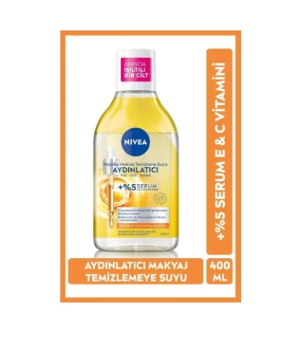 NİVEANİVEA YÜZ BAKIM SERUM İÇEREN MİCELLAR MAKYAJ TEMİZLEME SUYU AYDINLATICI 400 ML