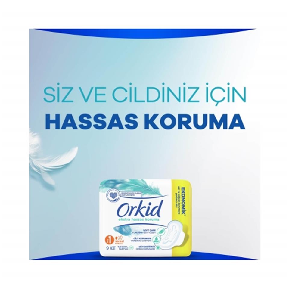 ORKİD EKSTRA  HASSAS KORUMA TEKLİ 1 BOY NORMAL 9 ADET 