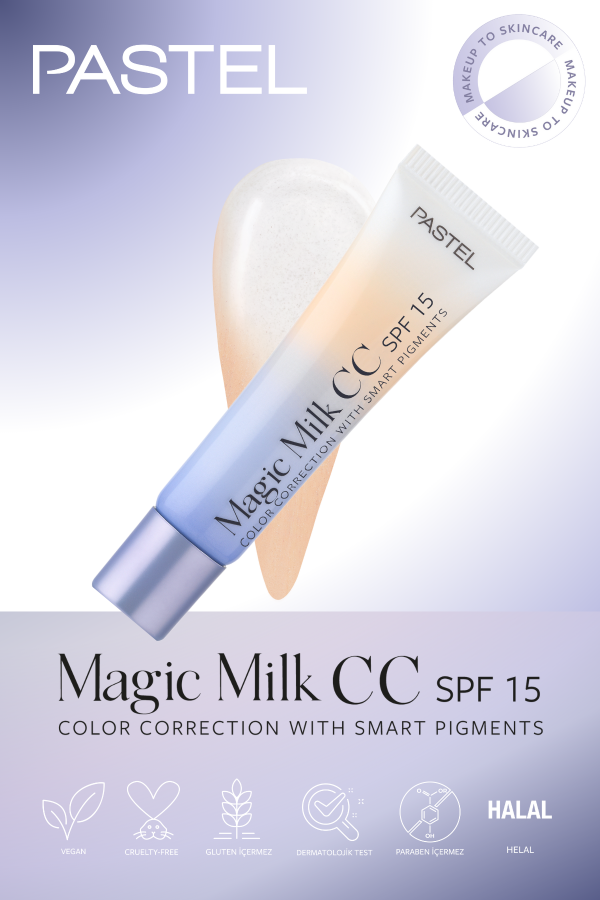PASTELPASTEL MAGİC MİLK CC SPF 15 - CİLT TONU EŞİTLEYİCİ SPF 15 CC KREM 50 LİGHT MEDİUM