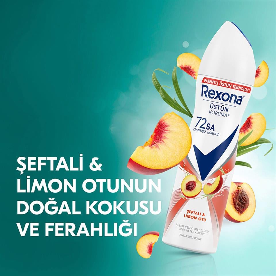 REXONA DEODORANT ŞEFTALİ + LİMON OTU WOMEN 150 ML