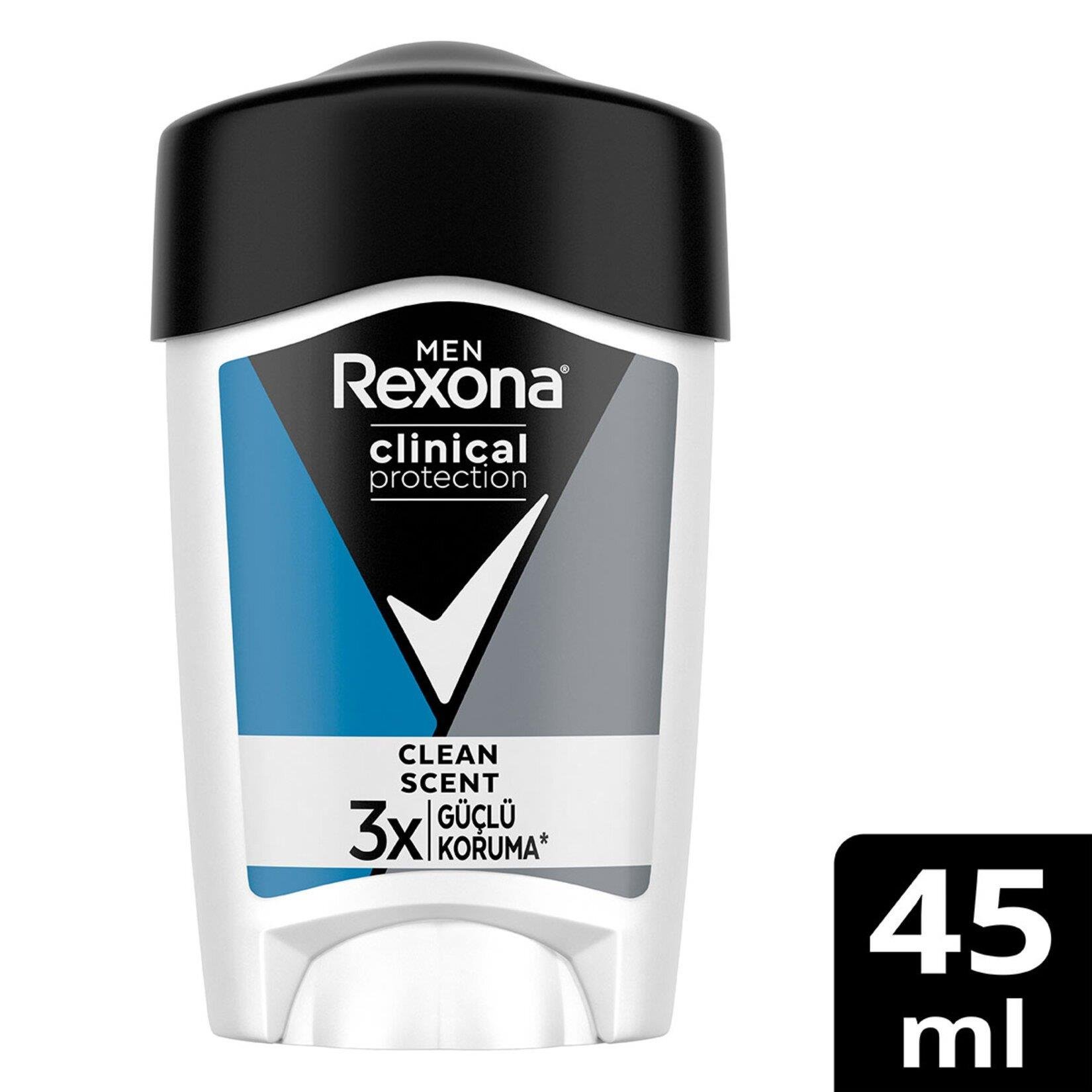 REXONAREXONA MEN CLİNİCAL PROTECTİON ERKEK STİCK DEODORANT CLEAN SCENT 3X GÜÇLÜ KORUMA 45 ML