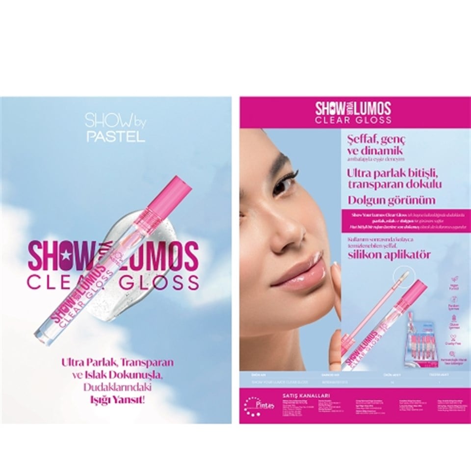 SHOW BY PASTEL LUMOS CLEAR DUDAK PARLATICI