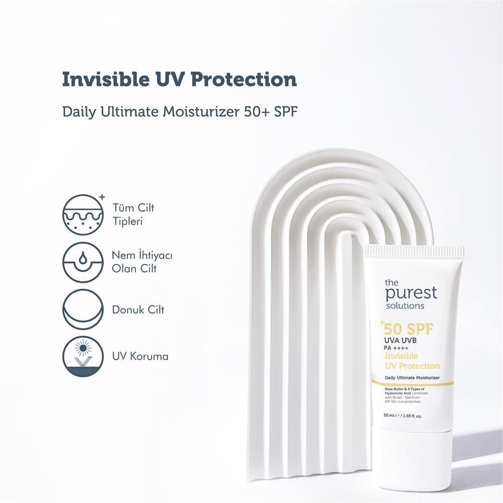 THE PURESTTHE PUREST SOLUTİONS GÖRÜNMEZ UV KORUMASI GÜNLÜK YOĞUN NEMLENDİRİCİ SPF 50+ 50 ML