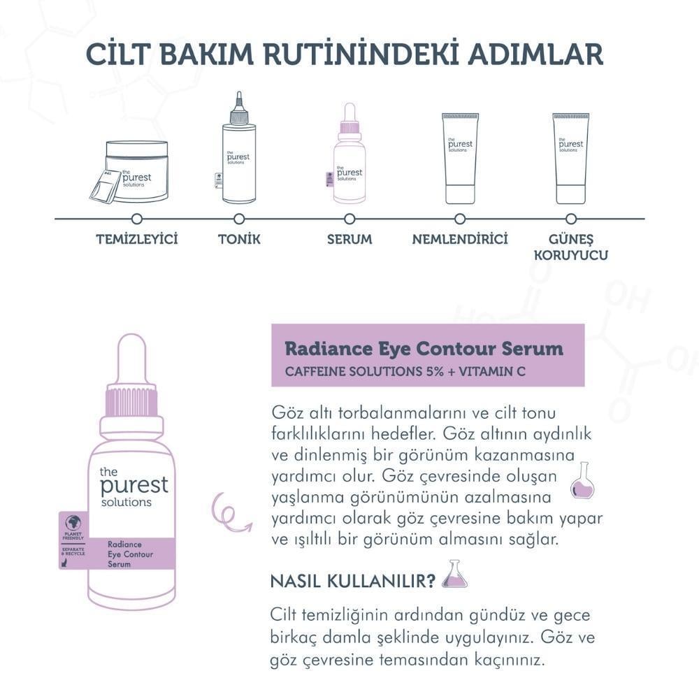 THE PURESTTHE PUREST SOLUTİONS GÖZ ALTI AYDINLIK GÖRÜNÜM DESTEKLEYİCİ BAKIM SERUMU 30 ML