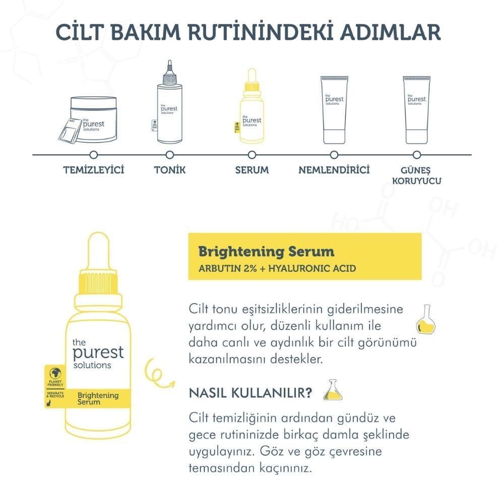 THE PURESTTHE PUREST SOLUTİONS LEKE GİDERMEYE YARDIMCI CİLT TONU EŞİTLEYİCİ CİLT BAKIM SERUMU 30 ML
