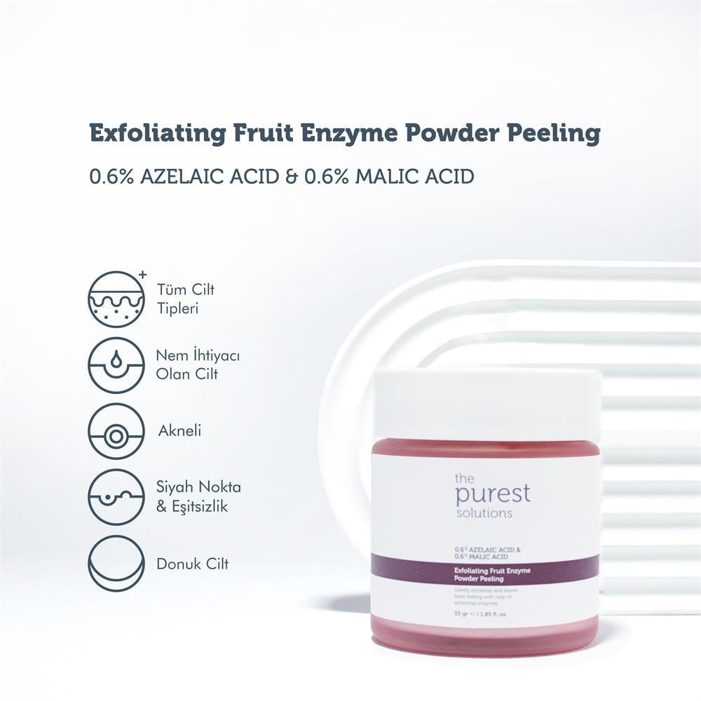 THE PURESTTHE PUREST SOLUTİONS MEYVE ASİTLERİ İÇEREN TOZ PEELİNG 55 GR