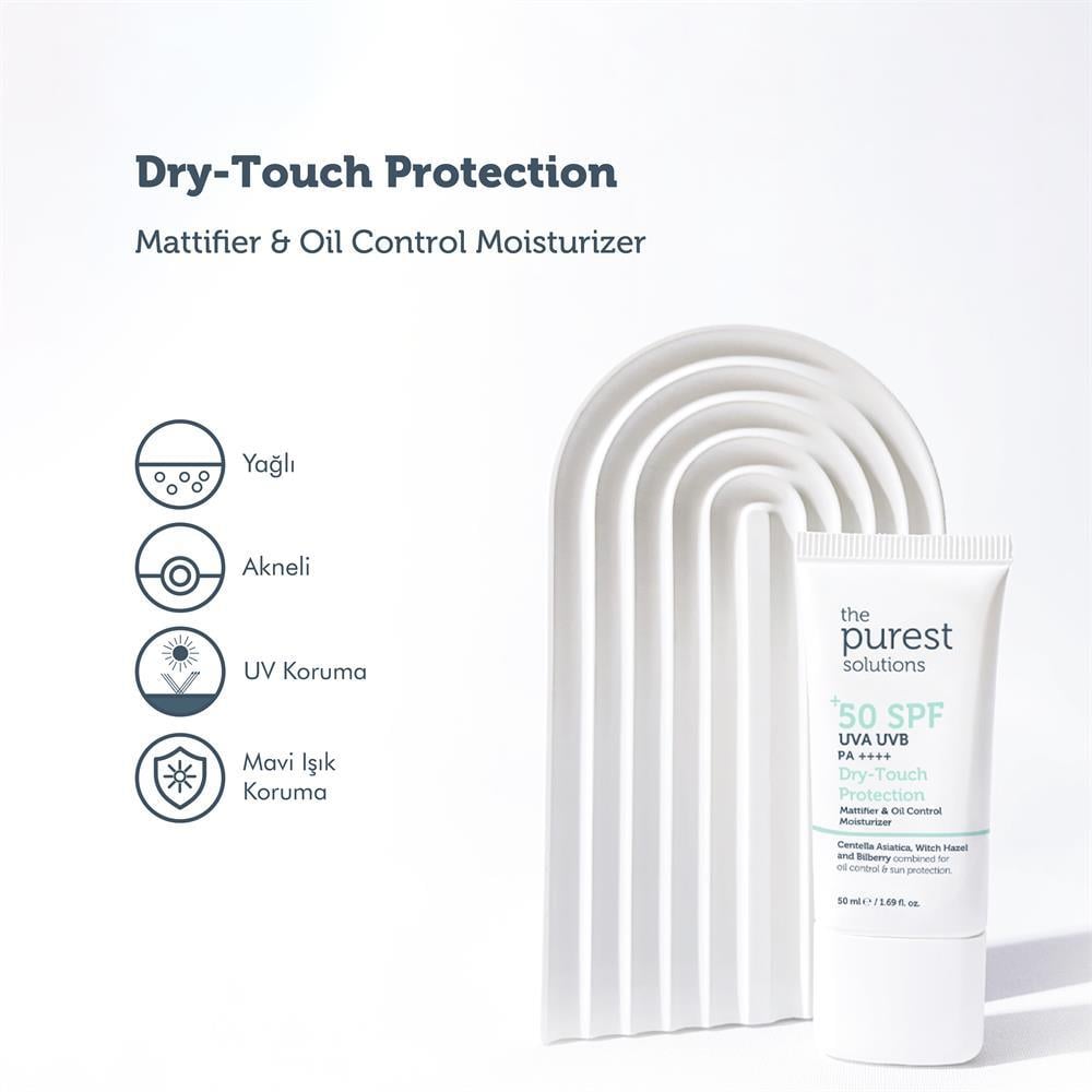 THE PURESTTHE PUREST SOLUTİONS YAĞLI CİLTLER İÇİN MAT BİTİŞLİ GÜNEŞ KREMİ 50+ SPF 50 ML