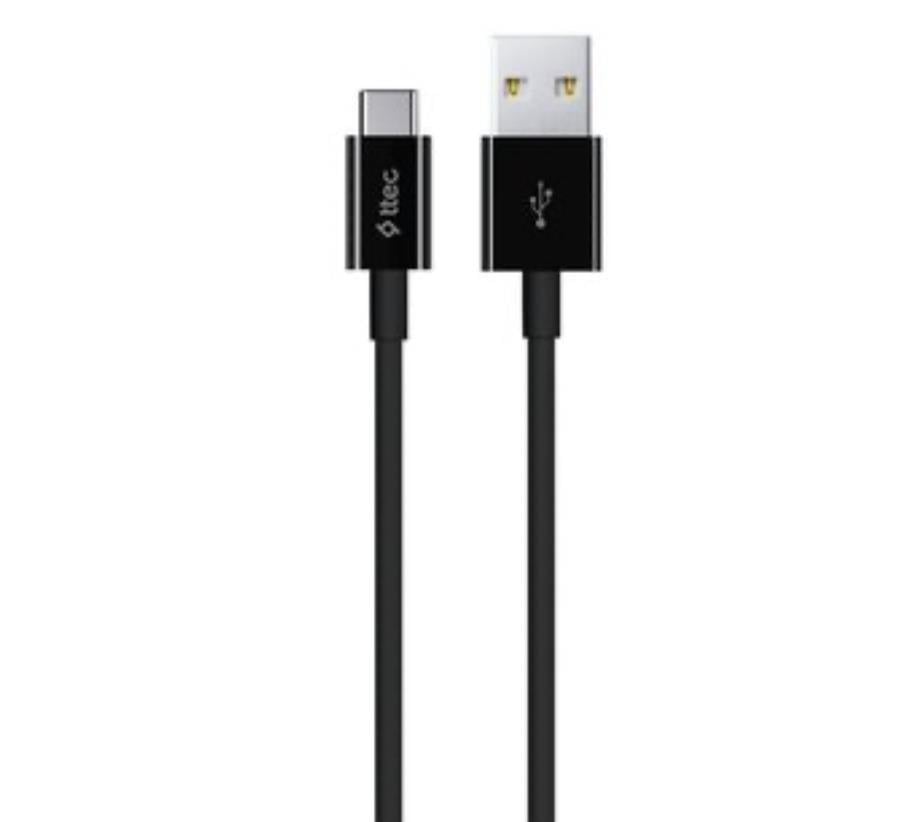 TTECTTEC USB-A - USB-C ŞARJ KABLOSU  SİYAH