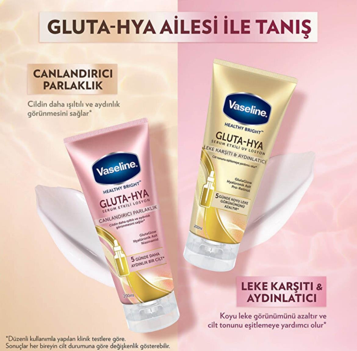 VASELİNEVASELİNE GLUTA-HYA SERUM ETKİLİ VÜCUT LOSYONU 200 ML